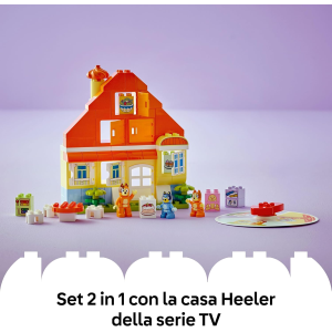 LEGO 10459 DUPLO CASA DI BLUEY, Casa della Famiglia Bluey con Gioco di Memoria - Giochi Educativi con 3 Personaggi