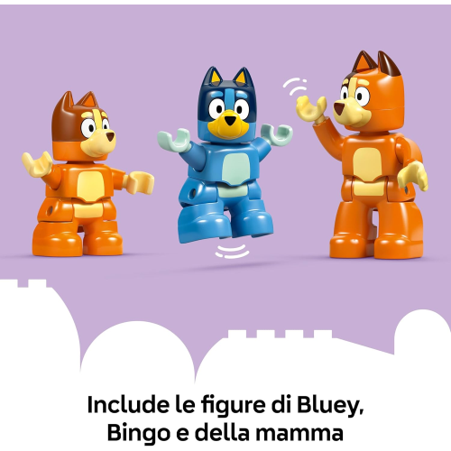 LEGO 10459 DUPLO CASA DI BLUEY, Casa della Famiglia Bluey con Gioco di Memoria - Giochi Educativi con 3 Personaggi