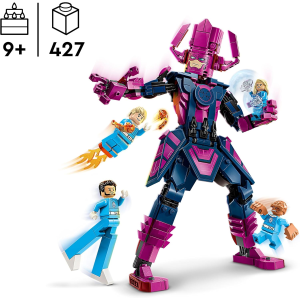 LEGO 76316 MARVEL FANTASTIC FOUR, Fantastici Quattro Contro Personaggio Costruibile di Galactus