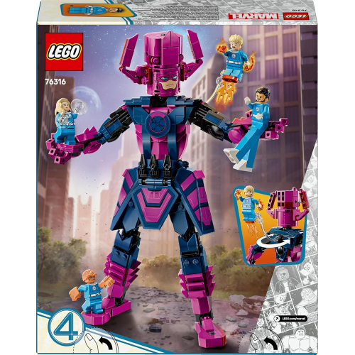 LEGO 76316 MARVEL FANTASTIC FOUR, Fantastici Quattro Contro Personaggio Costruibile di Galactus