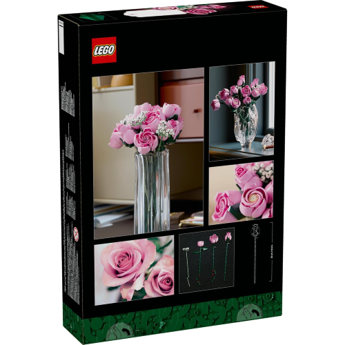 LEGO 10374 BOTANICAL COLLECTION Bouquet di Rose Rosa - Costruzioni per Adulti i - Include 12 Rose Artificiali e 4 Rametti di Gipsofila