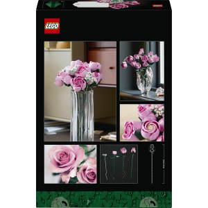 LEGO 10374 BOTANICAL COLLECTION Bouquet di Rose Rosa - Costruzioni per Adulti i - Include 12 Rose Artificiali e 4 Rametti di Gipsofila