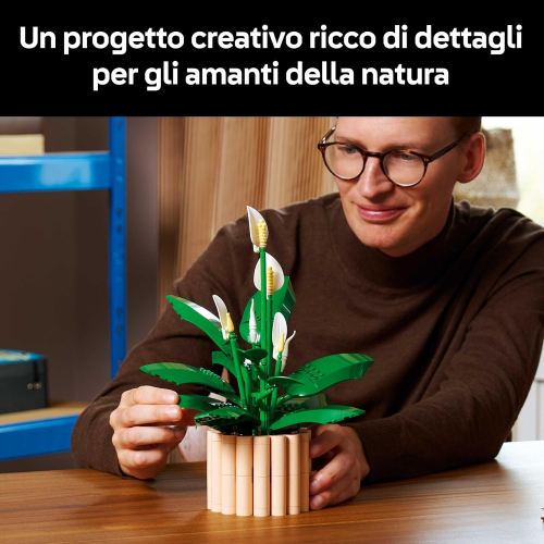 LEGO 11504 BOTANICAL COLLECTION Spatifillo - Set per Adulti di Piante Artificiali con Vaso, Fiori Bianchi Finti e Boccioli 