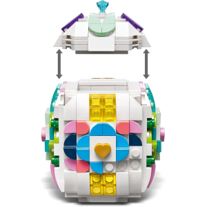 LEGO 40816 Uovo di Pasqua Decorativo - Decorazione Pasquale Giocattolo con Elementi Colorati come Cuori Dorati e Pietre Preziose