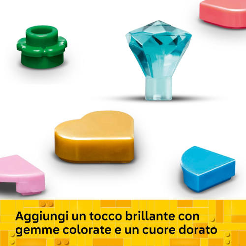 LEGO 40816 Uovo di Pasqua Decorativo - Decorazione Pasquale Giocattolo con Elementi Colorati come Cuori Dorati e Pietre Preziose
