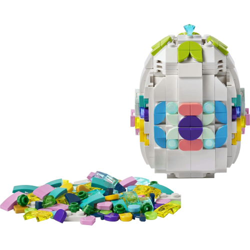 LEGO 40816 Uovo di Pasqua Decorativo - Decorazione Pasquale Giocattolo con Elementi Colorati come Cuori Dorati e Pietre Preziose