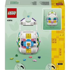 LEGO 40816 Uovo di Pasqua Decorativo - Decorazione Pasquale Giocattolo con Elementi Colorati come Cuori Dorati e Pietre Preziose