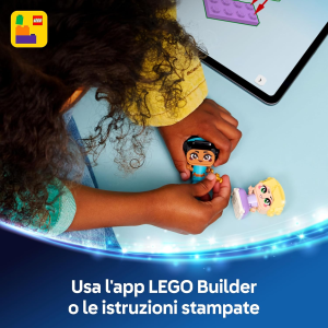 LEGO 43303 DISNEY PRINCESS - Mini-Jasmine e Mini-Rapunzel - Personaggi Giocattolo da Collezione - 2 Mini Bamboline e Accessori