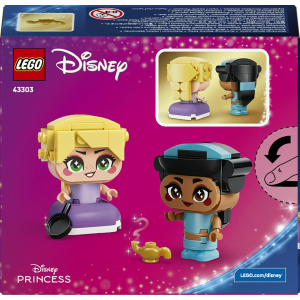 LEGO 43303 DISNEY PRINCESS - Mini-Jasmine e Mini-Rapunzel - Personaggi Giocattolo da Collezione - 2 Mini Bamboline e Accessori