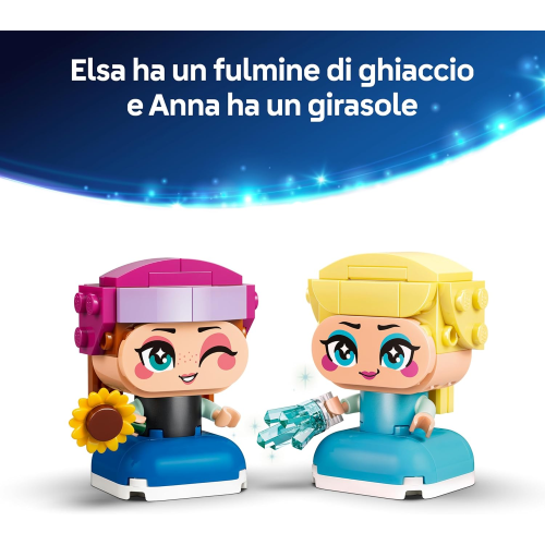 LEGO 43284 DISNEY PRINCESS - Mini-Anna e Mini-Elsa - - con 2 Mini Bamboline, un Girasole e un Fulmine di Ghiaccio