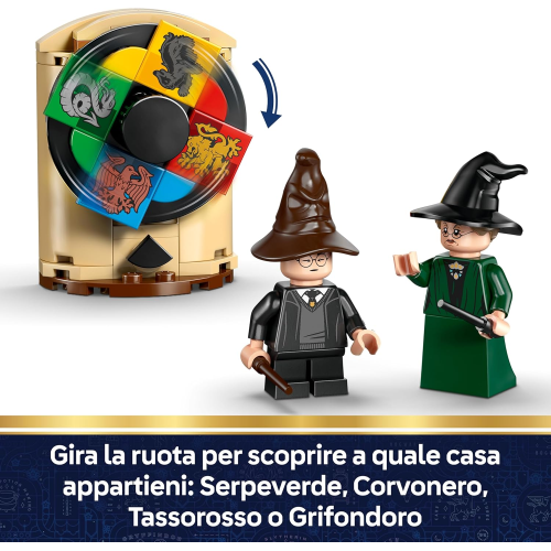 LEGO 76460 HARRY POTTER Castello di Hogwarts: Cerimonia del Cappello Parlante Minifigure Patronus oltre a Hermione e Draco Malfoy