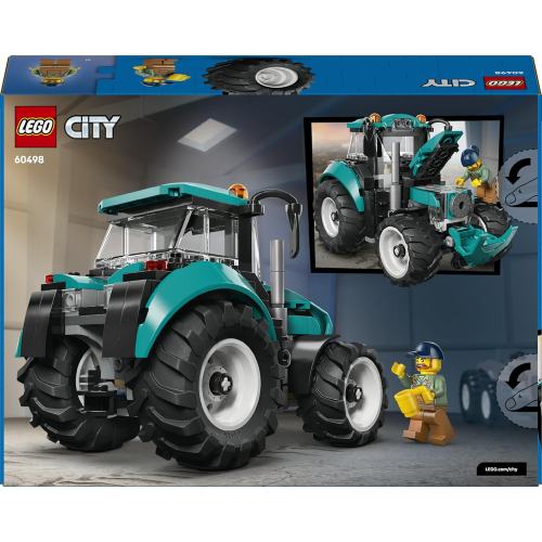 LEGO 60498 CITY Trattore, Kit con Veicolo Agricolo da Costruire con Minifigure del Contadino - 6 ANNI+