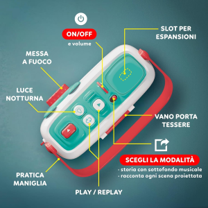 CLEMENTONI 17507 DISNEY BABY PROIETTORE RACCONTASTORIE  PLUS, Storyteller per Bambini 2+ Anni