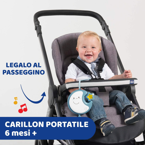 CHICCO 07627-20 GIOSTRINA AZZURRA, Next2Dreams Giostrina Neonato 3in1 con Carillon Elettronico per Culla e Lettino