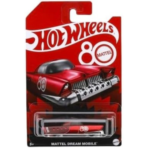 MATTEL JGF64 HOT WHEELS Dream Mobile, 80° Anniversario Collector's Edition, Modellino auto pressofuso, rosso