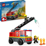 LEGO 60463 CITY Autopompa con scala, Camion Giocattolo dei Pompieri con 2 Minifigure e Starter Brick - 4 ANNI+