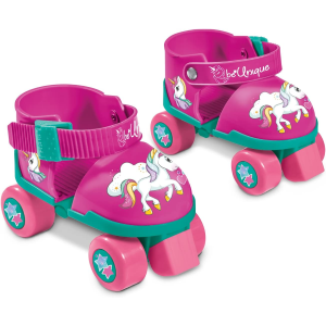 MONDO 28511 PATTINI UNICORNO ROLLER SKATE, Taglia dal 22 al 29 - set completo di borsa, gomitiere e ginocchiere
