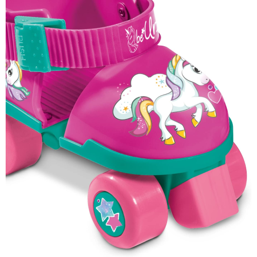 MONDO 28511 PATTINI UNICORNO ROLLER SKATE, Taglia dal 22 al 29 - set completo di borsa, gomitiere e ginocchiere