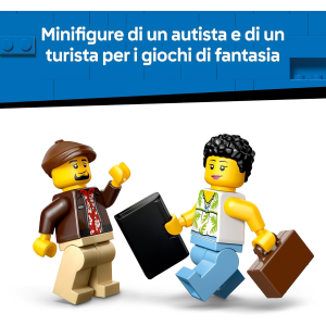 LEGO 60487 CITY TAXI GIALLO, Modello di Auto con 2 Minifigure e Tetto Rimovibile - 5 ANNI+