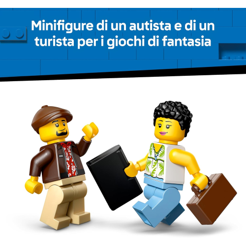 LEGO 60487 CITY TAXI GIALLO, Modello di Auto con 2 Minifigure e Tetto Rimovibile - 5 ANNI+