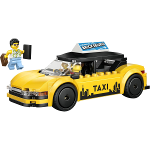 LEGO 60487 CITY TAXI GIALLO, Modello di Auto con 2 Minifigure e Tetto Rimovibile - 5 ANNI+