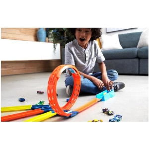 HOT WHEELS GVG07 TRACK BUILDER BASE Unlimited Set Super Loop, Giocattolo per Bambini 6+ Anni