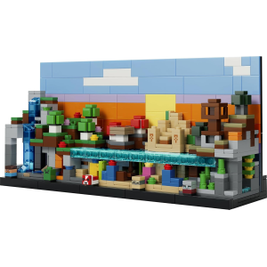 LEGO 21589 MINECRAFT, Mini-Biomi Giocattolo -Miniatura per la Stanza da Gaming - Puzzle 3D con 5 Microfigure 