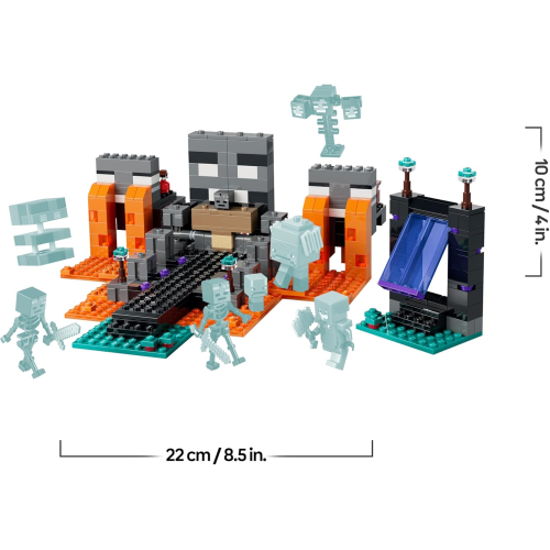 LEGO 21590 MINECRAFT, Battaglia Contro il Wither -  con Guerriero Crimson, Strider, Cubo di Magma e 2 Figure di Scheletri Wither 