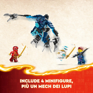 LEGO 71808 NINJAGO Mech Elemento Fuoco di Kai, Giochi d'Azione da 7 Anni, 2 Action Figure Snodabili 
