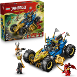 LEGO 71856 NINJAGO 2 in 1 Auto Mutaforma di Jay - Macchina con 5 Minifigure Ninja tra cui Kai e Nya oltre a Shuriken e Spade