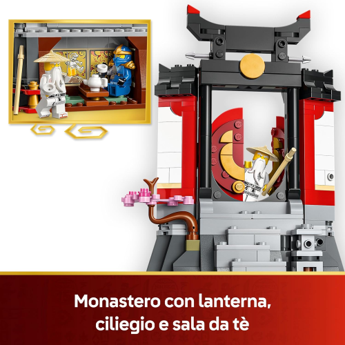 LEGO 71866 NINJAGO Display Personaggi Ninja – 15° Anniversario – Kit di Modellismo con Porta del Monastero