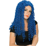 PARRUCCA RICCIOLINA LUNGA BLU 50964