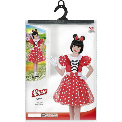 COSTUME MINNIE MOUSE TOPINA TAGLIA 104 2/3 ANNI 01599