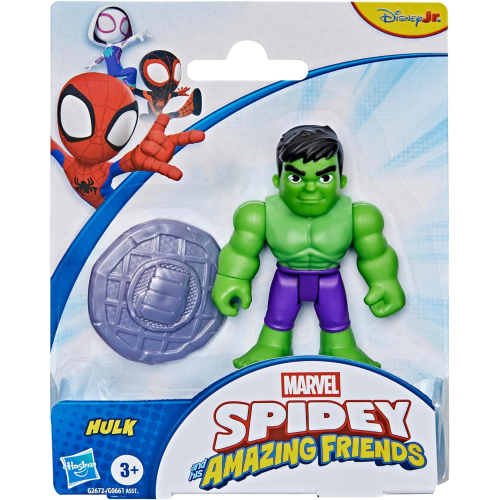 HASBRO G2672 SPIDEY AMAZING FRIENDS- FIGURA HULK con accessorio, action figure da 7,6 cm - 3 ANNI+