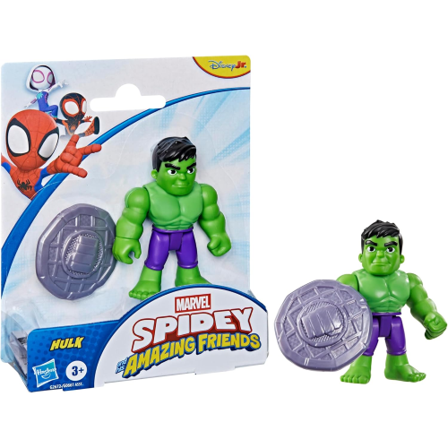 HASBRO G2672 SPIDEY AMAZING FRIENDS- FIGURA HULK con accessorio, action figure da 7,6 cm - 3 ANNI+