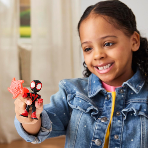 HASBRO G1459 SPIDEY AMAZING FRIENDS- FIGURA MILES MORALES con accessorio, action figure da 7,6 cm - 3 ANNI+