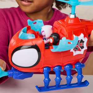 HASBRO G1969 SPIDEY e i suoi fantastici amici, Spidey Team con elicottero, action figure da 7,6 cm e veicolo - 3 ANNI+