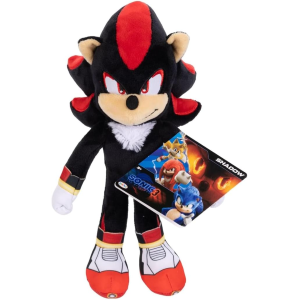 JAKKS - SONIC THE HEDGEHOG,  MOVIE 3 PERSONAGGIO SHADOW PELUCHE 23 CM - 42467 - 3 ANNI+