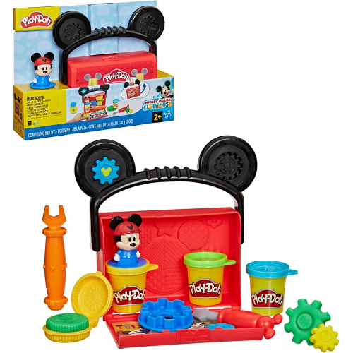 HASBRO G3109 PLAY-DOH - MICKEY DISNEY JUNIOR, Garage Portatile, playset - 2 ANNI+