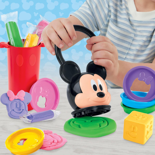 HASBRO G2322 PLAY-DOH - MICKEY DISNEY JUNIOR, Happy Stackable, Set di Giocattoli per età prescolare - 2 ANNI+