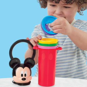 HASBRO G2322 PLAY-DOH - MICKEY DISNEY JUNIOR, Happy Stackable, Set di Giocattoli per età prescolare - 2 ANNI+