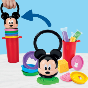 HASBRO G2322 PLAY-DOH - MICKEY DISNEY JUNIOR, Happy Stackable, Set di Giocattoli per età prescolare - 2 ANNI+