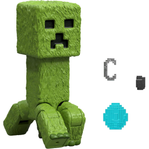 MATTEL JFR58 MINECRAFT MOVIE, PERSONAGGIO CREEPER, action figure alto 10 cm e ispirato al film e al videogioco