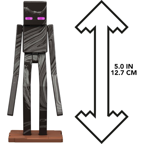 MATTEL JFR61 MINECRAFT MOVIE, PERSONAGGIO ENDERMAN, action figure alto 10 cm e ispirato al film e al videogioco