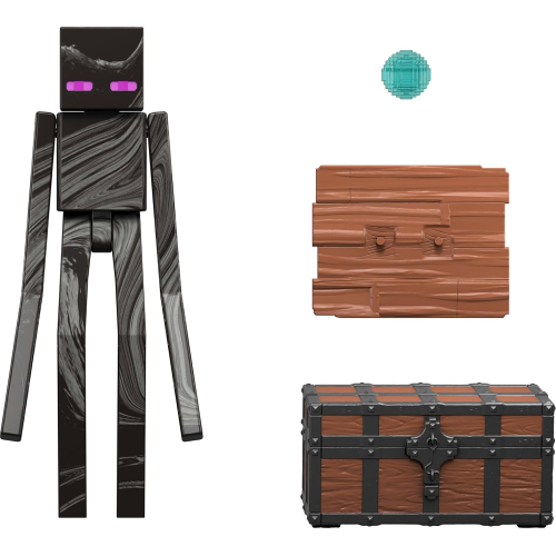 MATTEL JFR61 MINECRAFT MOVIE, PERSONAGGIO ENDERMAN, action figure alto 10 cm e ispirato al film e al videogioco