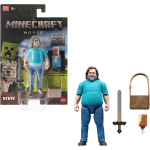 MATTEL JFR57 MINECRAFT MOVIE, PERSONAGGIO STEVE, action figure alto 10 cm e ispirato al film e al videogioco
