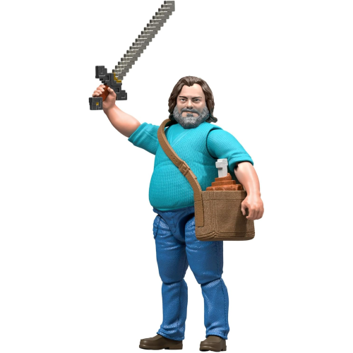 MATTEL JFR57 MINECRAFT MOVIE, PERSONAGGIO STEVE, action figure alto 10 cm e ispirato al film e al videogioco