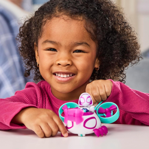 HASBRO G2459 MARVEL SPIDEY E I SUOI AMICI, GHOST-SPIDER con elicottero e action figure da 7,6 cm - 3 ANNI+