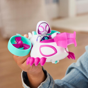 HASBRO G2459 MARVEL SPIDEY E I SUOI AMICI, GHOST-SPIDER con elicottero e action figure da 7,6 cm - 3 ANNI+