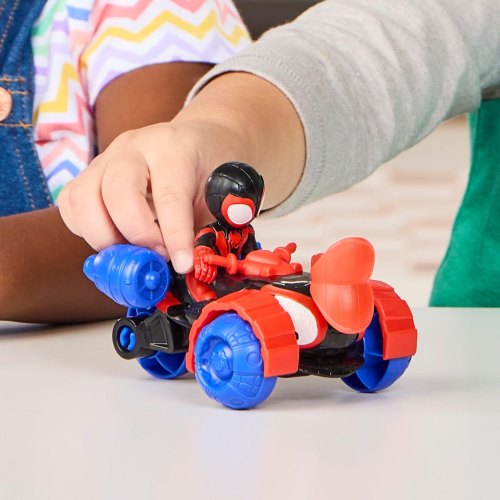 HASBRO G2460 MARVEL SPIDEY E I SUOI AMICI, Miles "Spin" Morales, Techno-Racer, action figure da 7,6 cm - 3 ANNI+